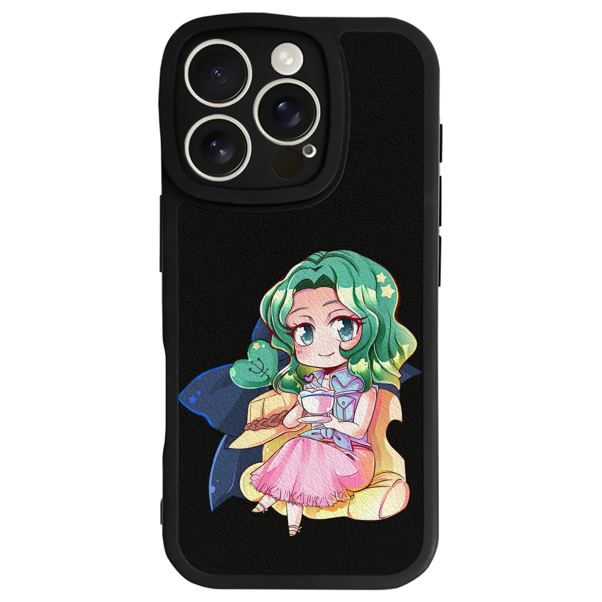 （画像用） 美少女戦士セーラームーン 海王 みちる（かいおう みちる） Sailor Moon Kaiou Michiru 【iPhone 16シリーズ対応】シリコンスマホケース（レザー調） 材質：シリコン